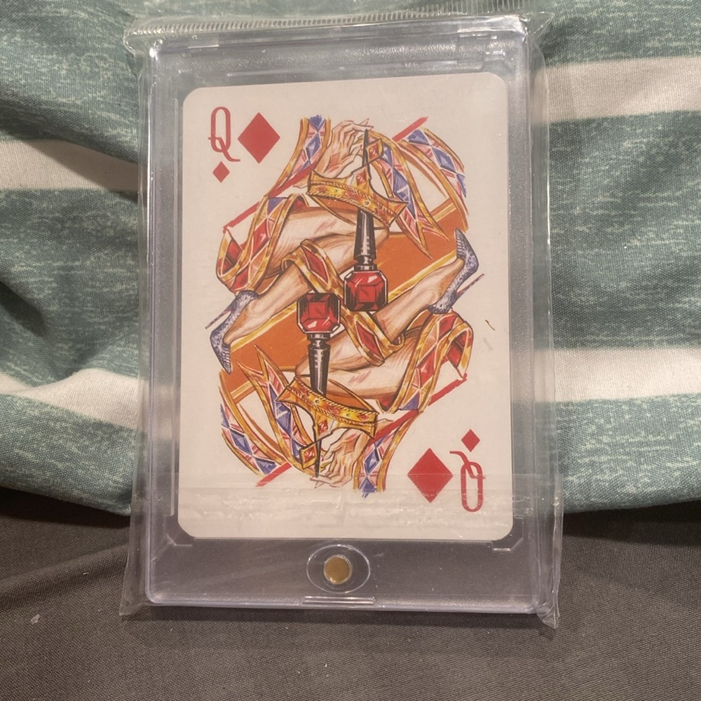 NWT Christian Louboutin Playing Card in Hard Magnetic Case Collectable